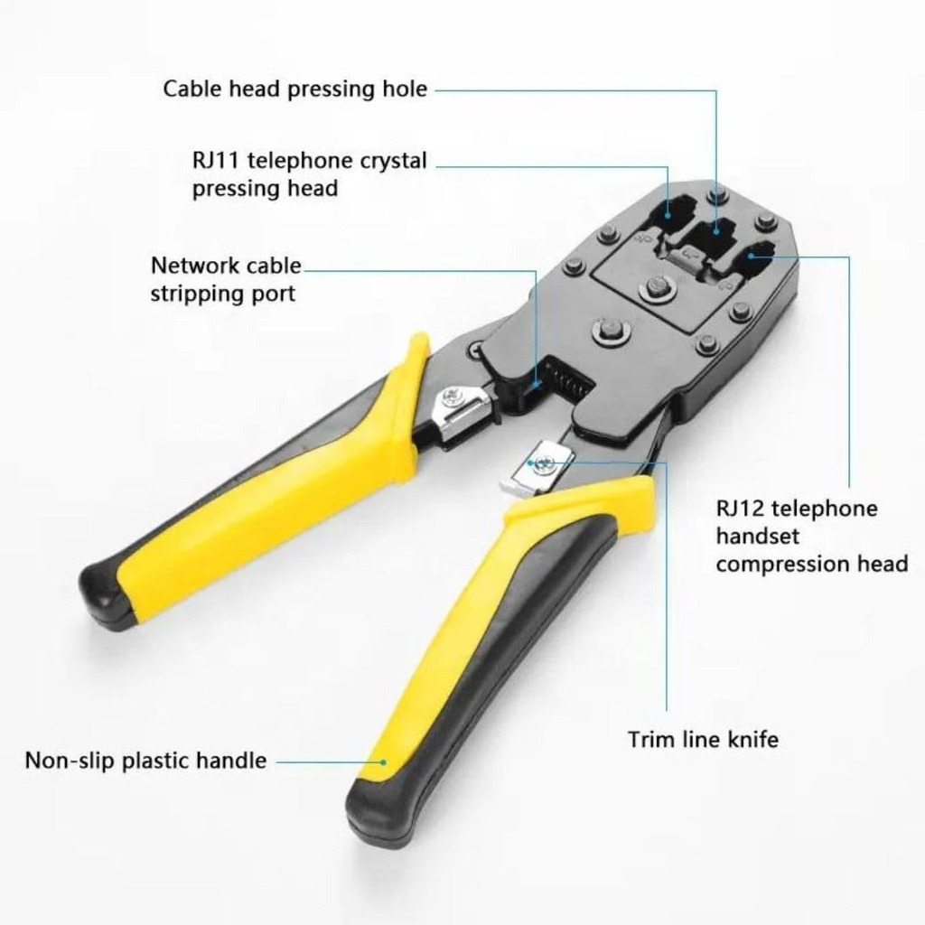 Bosi Network Plug Crimping Tool 4p6p8p Cutter & Stripper - 3