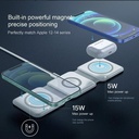 3 In 1 15w Fast Wireless Magnetic Charging Pad For Iphone, Airpods, Smartwatch - 2