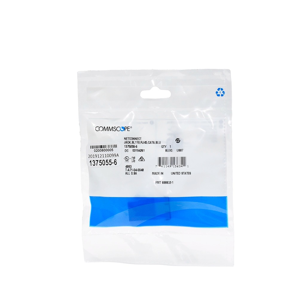 Commscope Cat 6 Io Tool-less Keystone Jack 110 Utp Blue - 4