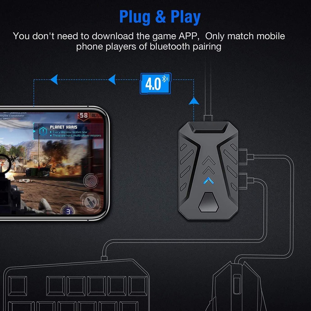 Gaming Wireless Bluetooth 5 In 1 Combo Keyboard And Mouse - 3