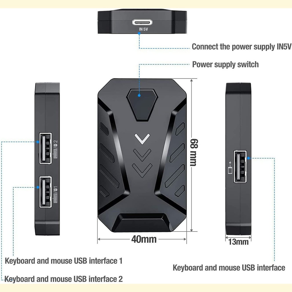 Gaming Wireless Bluetooth 5 In 1 Combo Keyboard And Mouse - 4