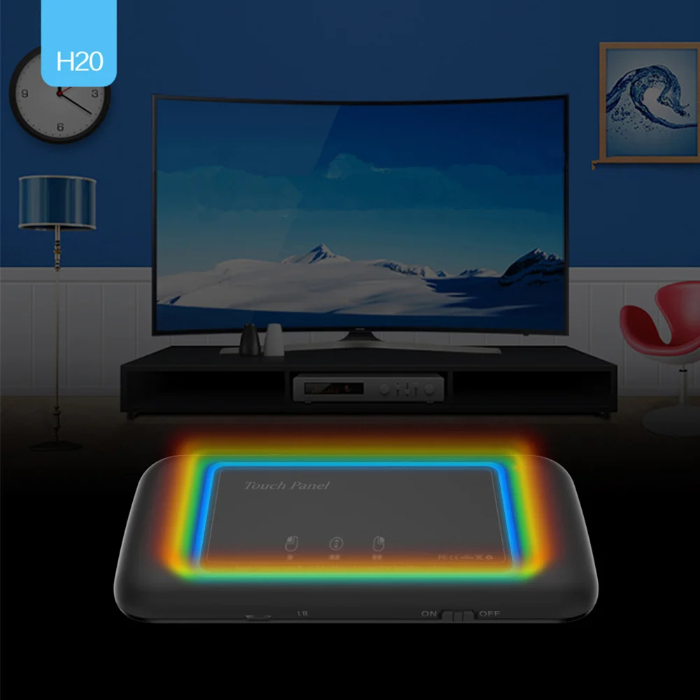 H20 Universal Mini Backlight Touchpad Wireless Keyboard Air Mouse Controller - 4