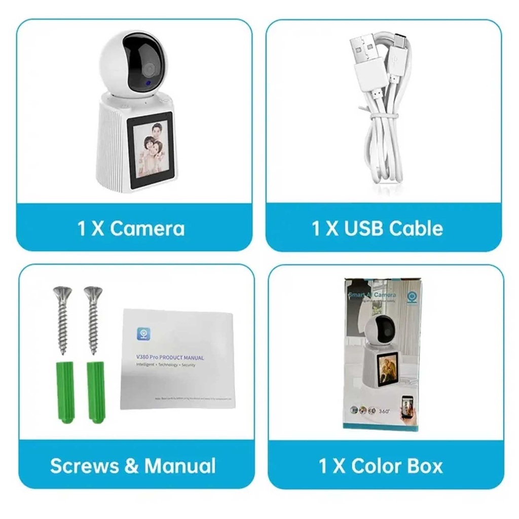 Hbs-1538 Wifi Video Calling Camera 2mp (1080p) V380 App - 4