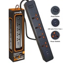 403puc Speed-x Premium Portable Power Strip 4socket+2usb+1type-c Port - 4