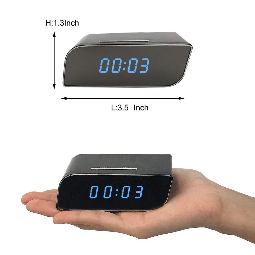 Hidden T3 Wifi Table Clock Hd 1080p - 2