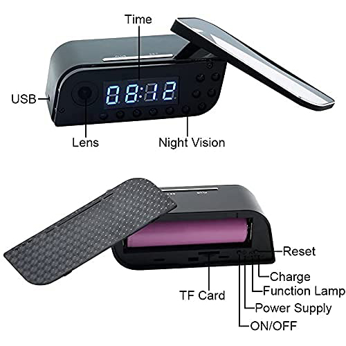 Hidden T3 Wifi Table Clock Hd 1080p - 4