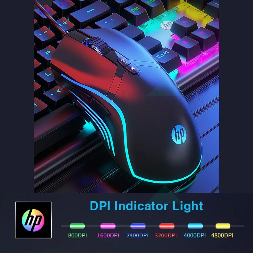 Hp G360 Dpi 6200 6 Buttons Rgb Wired Gaming Mouse - 2