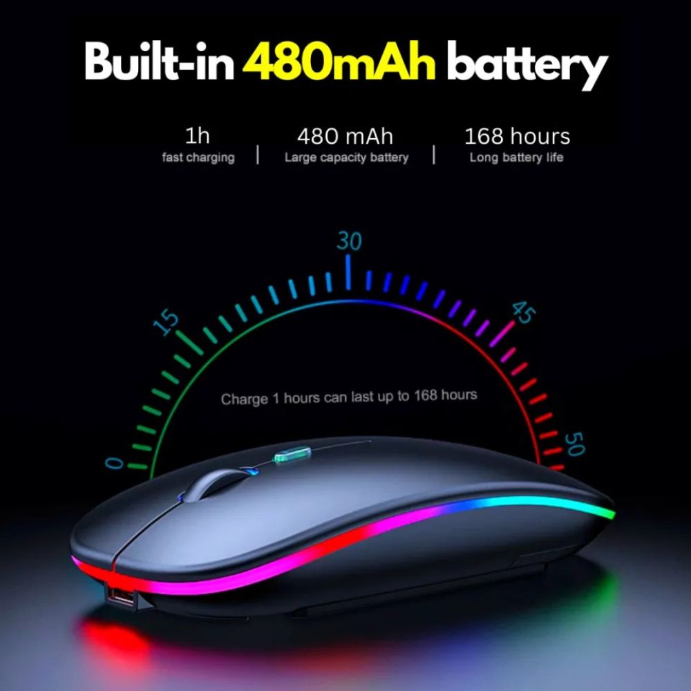 Hp W10 Wireless Rgb Bluetooth, Wireless, Rechargeable Slim Mouse - 3