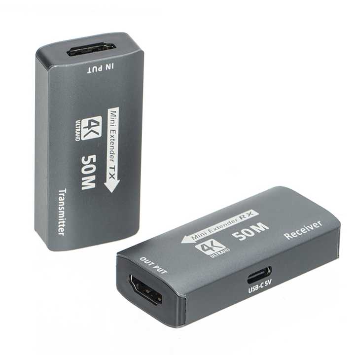 50m Hdmi 4k (original 4k) Range Extender Cat6 Network Hdtv - 4