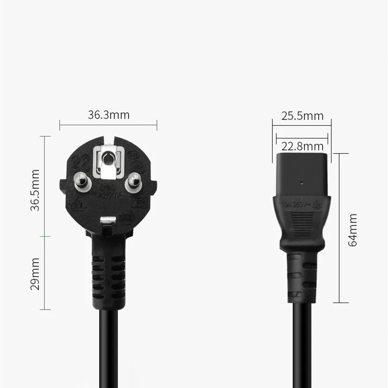Imported Power Cable For Desktop Pc Computer 1.5m - 4