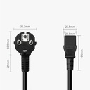 Imported Power Cable For Desktop Pc Computer 1.5m - 4