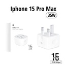 Iphone 15 Pro Max 3 Pin (uk Pin) 35w Usb-c Power Adapter (without Packing) - 4