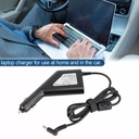65w Hp Laptop Car Charger 4.5x3.0mm 19.5v 3.33a Blue Pin With Usb Port - 2
