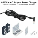 65w Hp Laptop Car Charger 4.5x3.0mm 19.5v 3.33a Blue Pin With Usb Port - 3