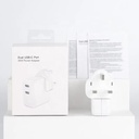 Iphone 35w Uk 3 Pin Dual Type C Fast Charging Pd Adapter - 3