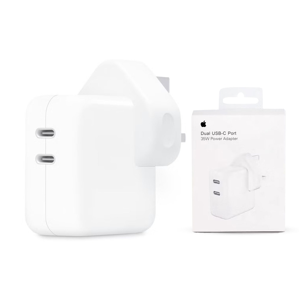 Iphone 35w Uk 3 Pin Dual Type C Fast Charging Pd Adapter - 4