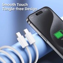 Iphone Pd 60w Fast Charging Nylon Type-c To C Cable For Iphone 15 Pro Max - 3