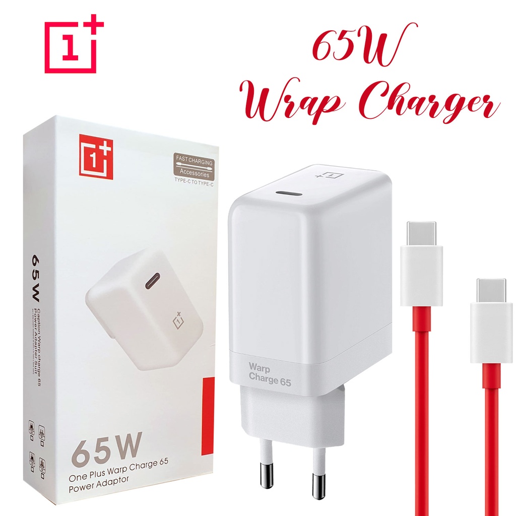 65w Original Oneplus Super Fast Warp Charge (eu Pin) With Usb Type C To Type C Cable - 4