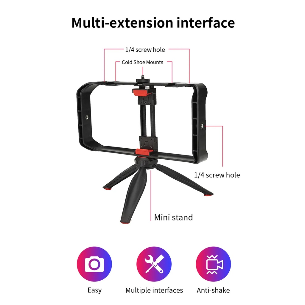 Jmary Mt-33 Video Cage Rig Kit For Vlogging - 3