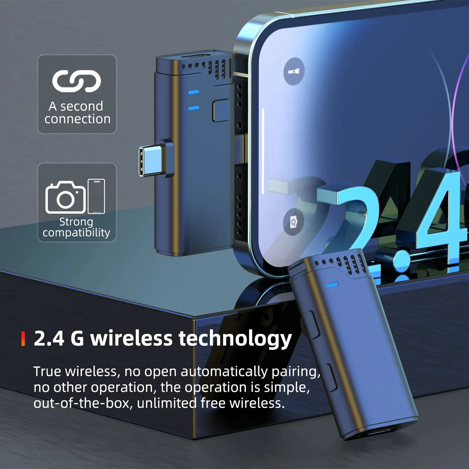 Jmary Mw-16 2.4ghz Wireless Microphone For Mobile And Camera - 4