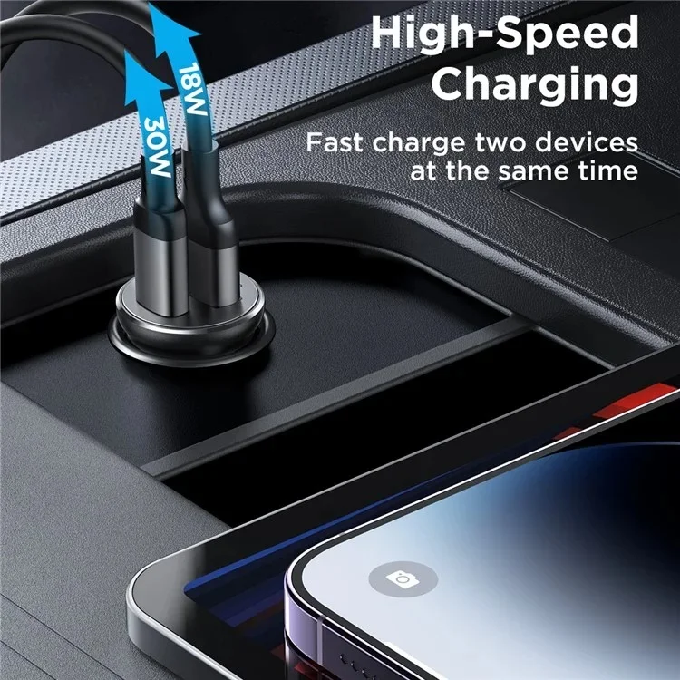 Joyroom Ccn05 Mini 30w Usb + Type-c Fast Charging (pd+qc3.0) Car Charger - 2