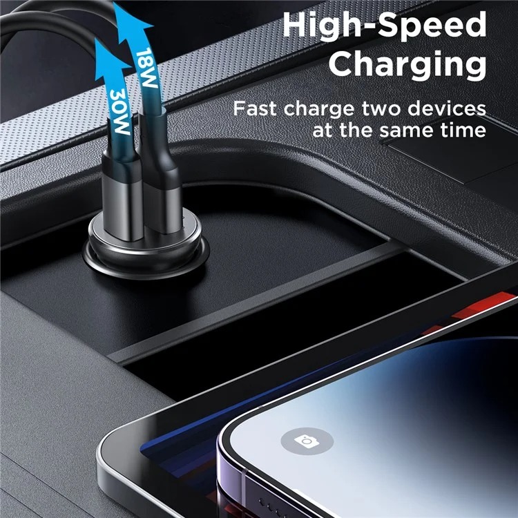 Joyroom Ccn05 Mini 30w Usb + Type-c Fast Charging (pd+qc3.0) Car Charger - 2