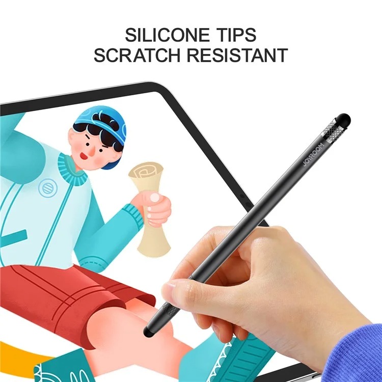 Joyroom Jr-dr01 Dual Tips Passive Stylus Pen For Phones & Tablets (black) - 2