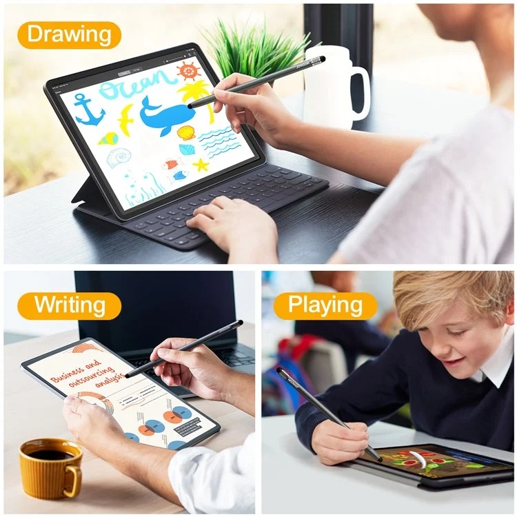 Joyroom Jr-dr01 Dual Tips Passive Stylus Pen For Phones & Tablets (black) - 3