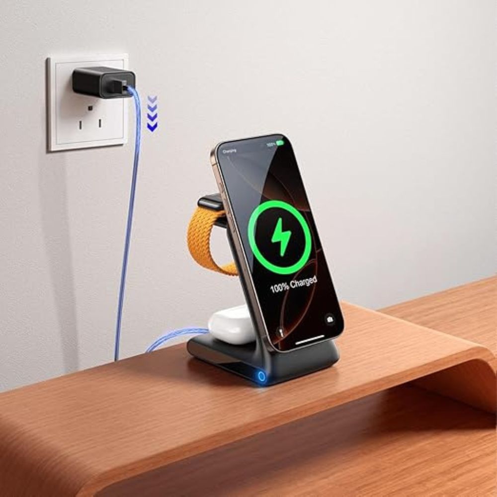 Joyroom Jr-w15 3-in-1 Wireless Charging Station Black - 2