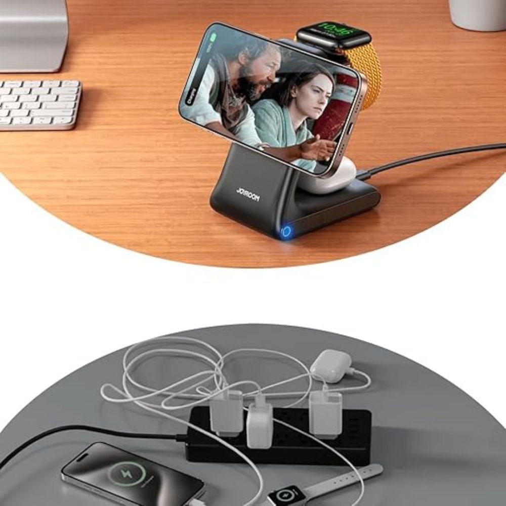 Joyroom Jr-w15 3-in-1 Wireless Charging Station Black - 3