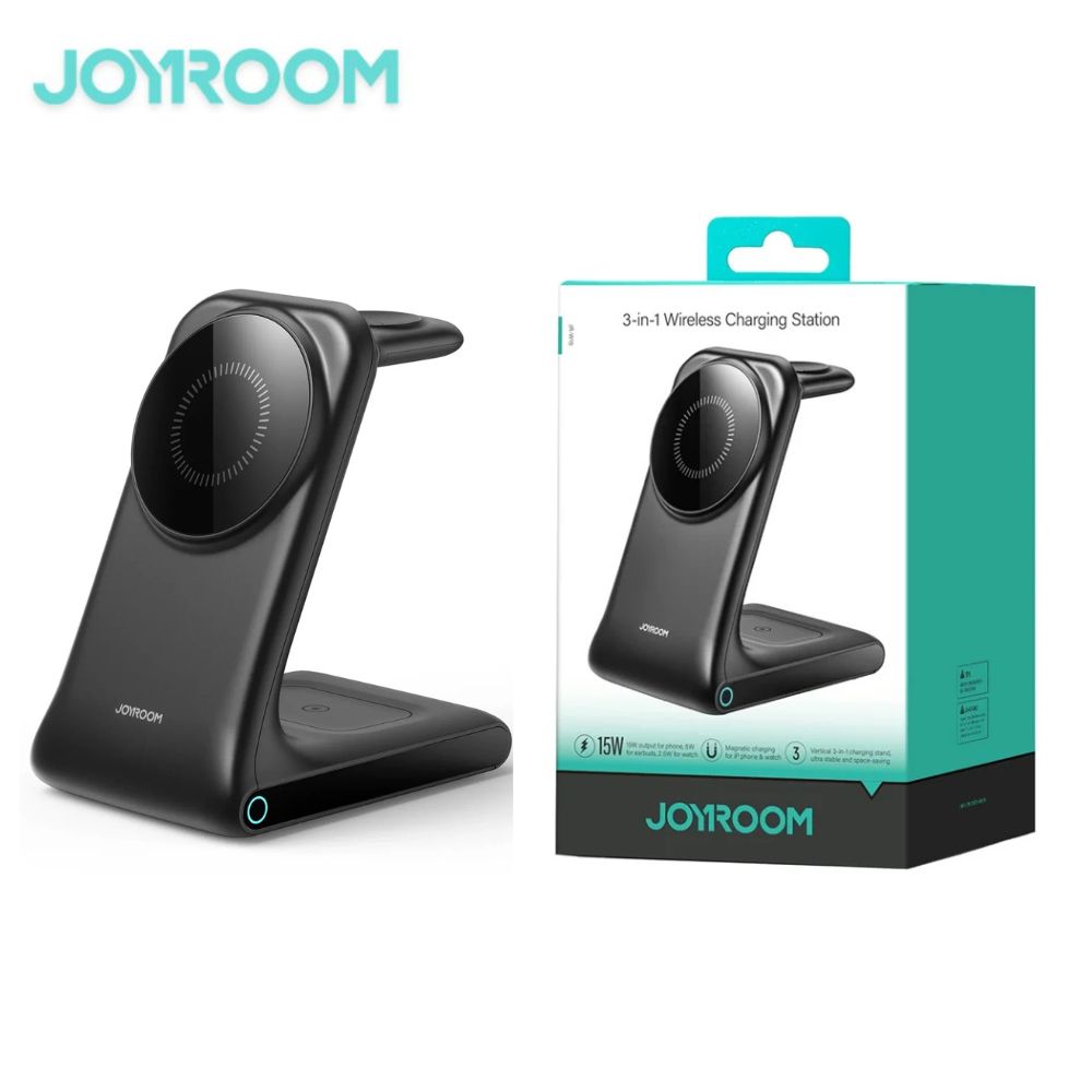 Joyroom Jr-w15 3-in-1 Wireless Charging Station Black - 4