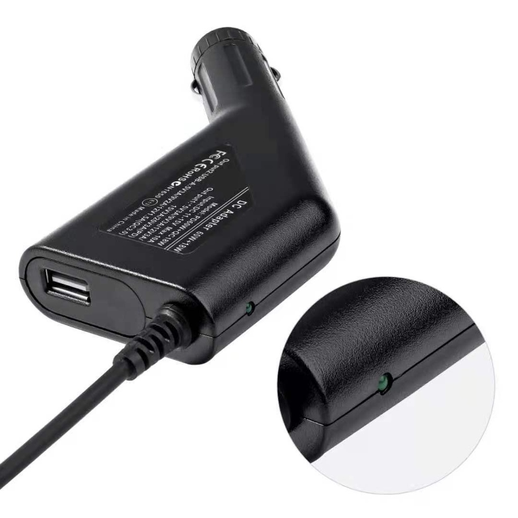 65w Usb-c Universal Laptop Dc Car Charger With Usb Port - 4