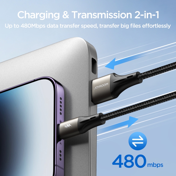 Joyroom S-a25 Light-speed Series 3a Fast Charging Data Cable (usb-a To Type-c) 2m-black - 2