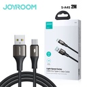 Joyroom S-a25 Light-speed Series 3a Fast Charging Data Cable (usb-a To Type-c) 2m-black - 4