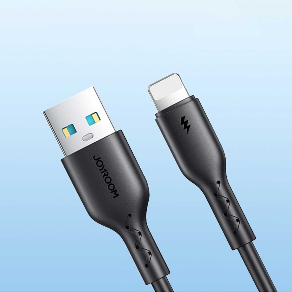 Joyroom Sa26-al3 Flash-charge Series 3a Fast Charging Data Cable (usb-a To Lightning) 1m-black - 2