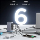 Joyroom Tcm02 65w 6 Port Eu Plug Usb Desktop Charger Gan Fast Charging Station Hub - 2
