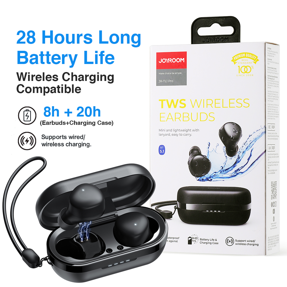 Joyroom Tl1 Pro Truly Stereo Waterproof Wireless Earphones Black - 4