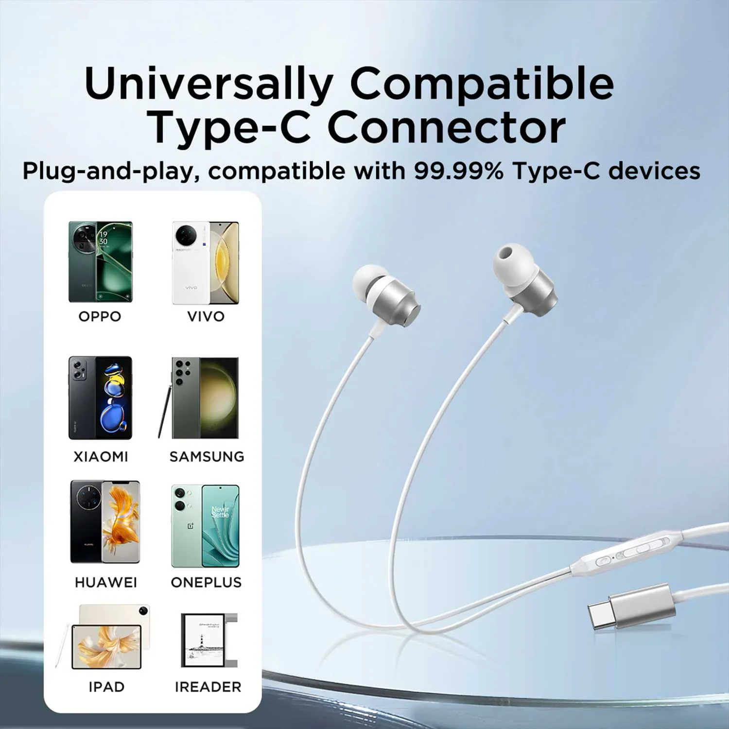 Joyroom-ec06 Type-c Series In-ear Metal Wired Earbuds Black - 2