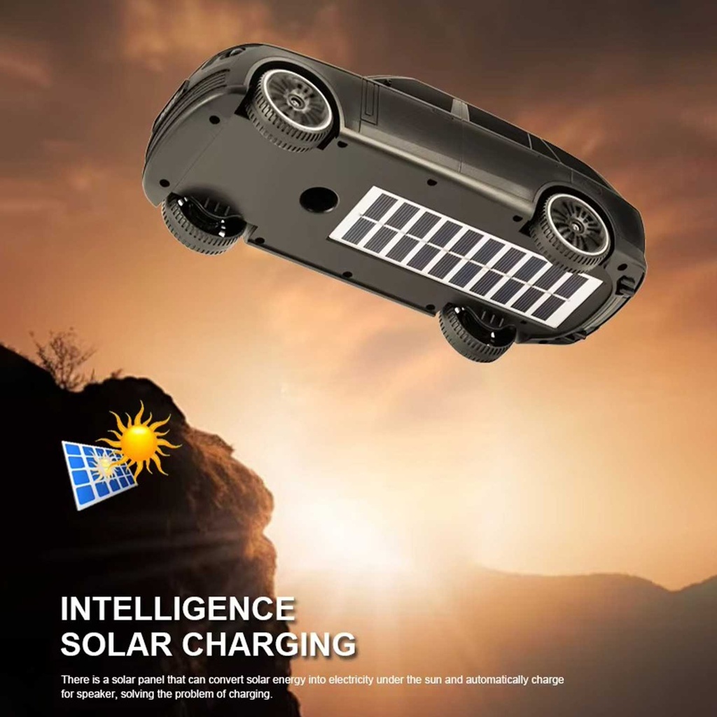 Kisonli B3 Solar Car Charging Stereo Flashlight 10w Super Bass Speaker - 2