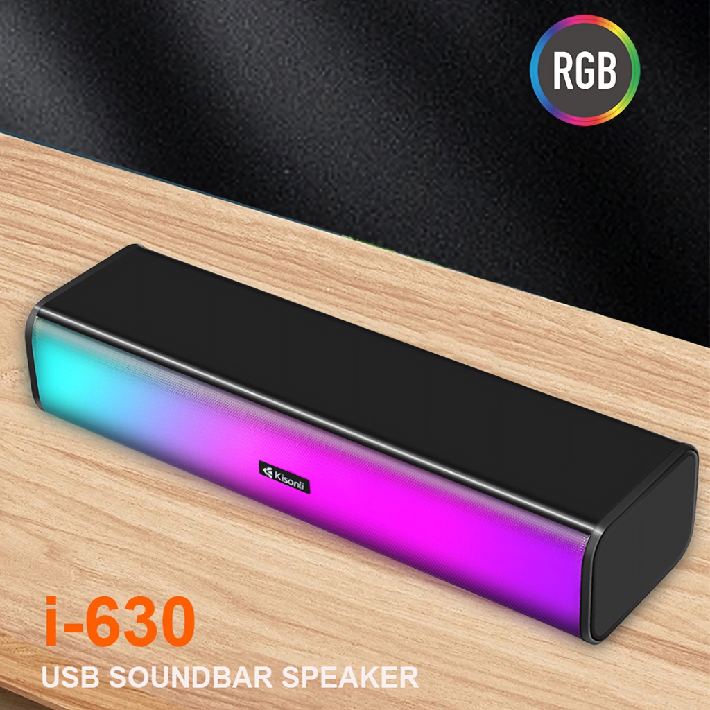 Kisonli I-630 Speaker Pc+bt Multimedia Usb Plug Rgb Colorful Light - 4