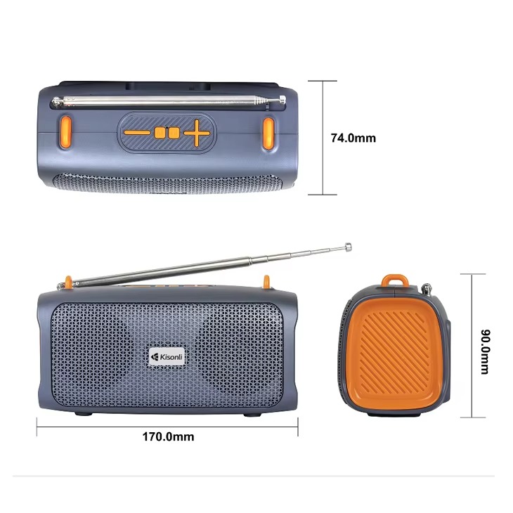 Kisonli Ks-2003 Portable Solar Wireless Speaker 5w Outdoor Bluetooth Speaker - 3