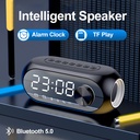 Kisonli Lp-2s Rgb Speaker Alarm Clock Bluetooth 5.0 Tf-card For Mobile - 2
