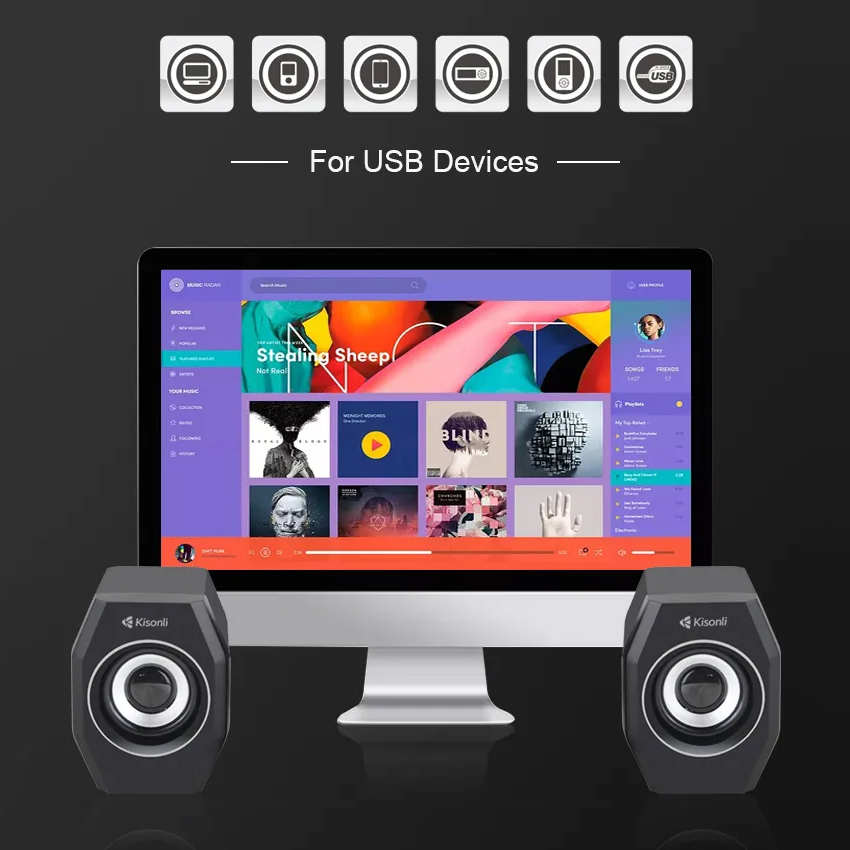 Kisonli Multimedia Usb Loudspeaker A-101s - 2