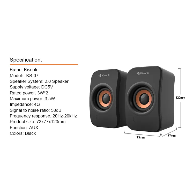 Kisonli Multimedia Usb Loudspeaker Ks-07 - 3