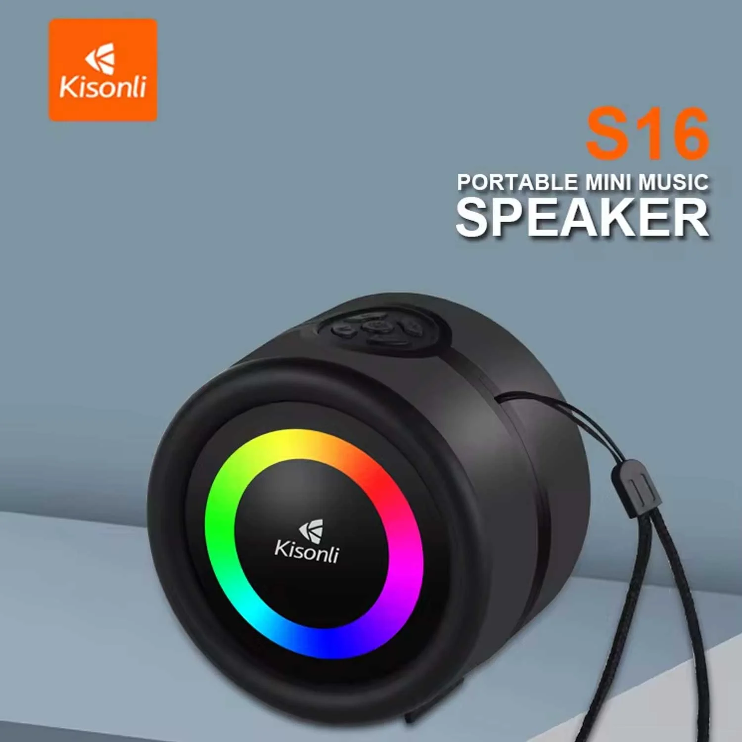 Kisonli S16 Tws Dj Powered Portable Mini Fm Radio Speaker With Soft Cord Handle - 4