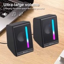 Kisonli X16 Mini Usb 2.0 Portable Speaker For Laptop Pc With Rgb Light - 2