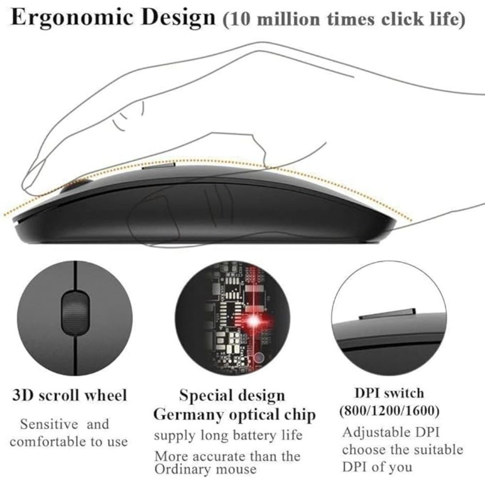 Km908 Wireless Keyboard And Mouse Combo - 3