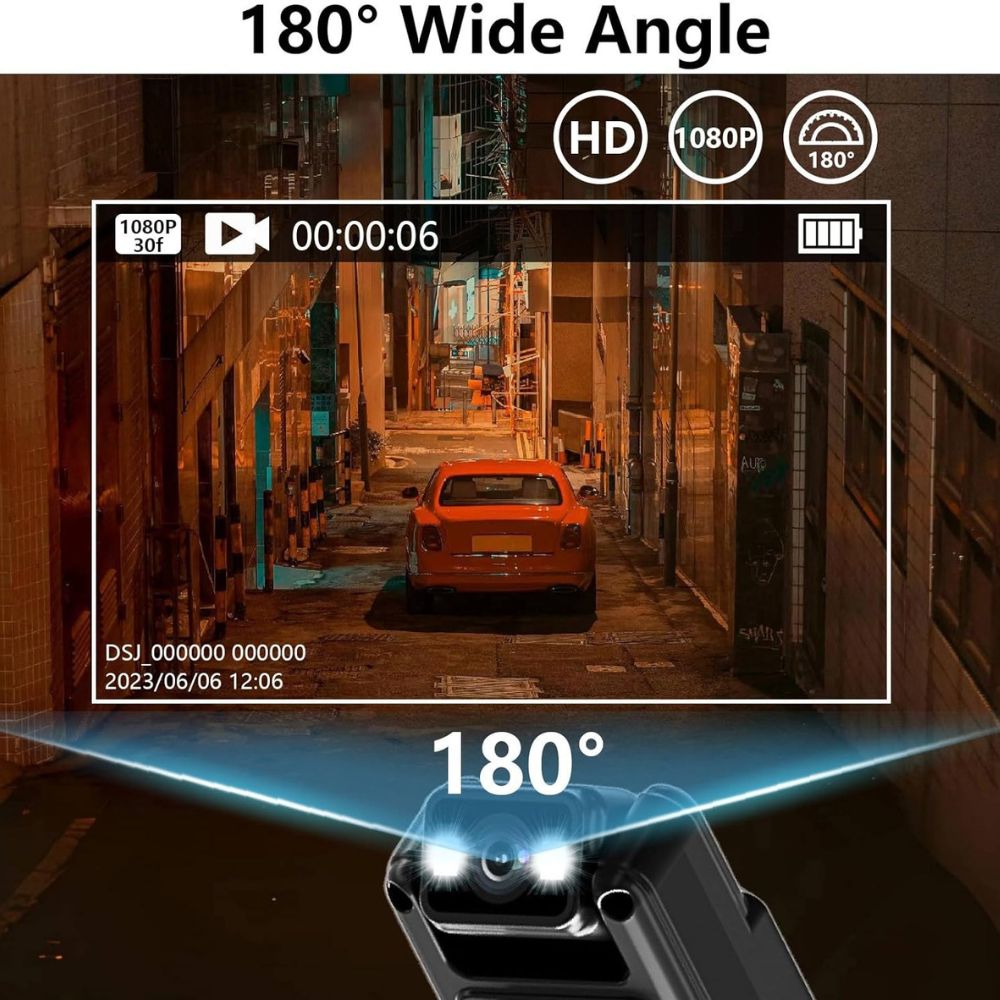 L12 Mini Body Camera Wifi Video Recorder 1080p Wearable Night Vision - 2