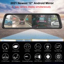 L830 Car Dvr Mirror Dual Camera Frontback 1080p - 2