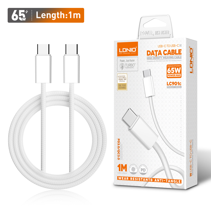 Ldnio Lc901c 65w Pd 3.2 Type-c To C Fast Charging Data Cable - 4